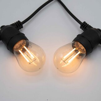 Solar light chain 10 meters 20 lights with double filament, 10W solar panel