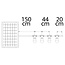Solar string lights, 10 metres, 20 double filament bulbs, 10W solar panel