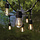 Solar light chain 10 meters 20 lights with hanging fitting, 6W solar panel