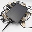 Solar light chain 10 meters 20 lights with hanging fitting, 6W solar panel