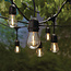 Solar light chain 10 meters 10 lights with hanging fitting (4cm, 6cm, 8cm), 3W solar panel