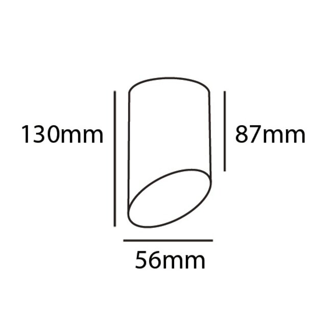 Modern black surface mounted spotlight - Eva