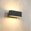 Modern black outdoor wall lamp with LED - Tino