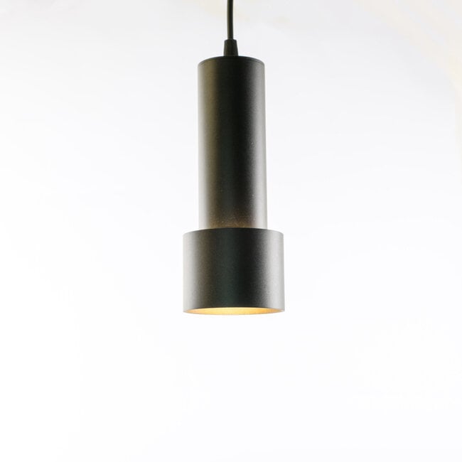 Jim t1-phase track tube pendant light, black