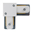 90-degree connector for single-phase rail - White