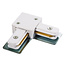 L-connector (90 degrees) for 1-phase track lighting system - white