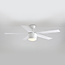 Modern ceiling fan white with light and remote control - Rico