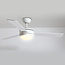 White ceiling fan with dimmable LEDs and remote control - Jinx