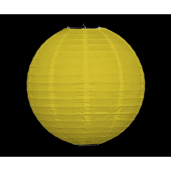 Yellow nylon lantern for outdoors