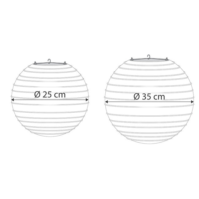 Light purple nylon lantern for outdoor use