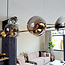 Sette pendant lamp design with smoked glass spheres