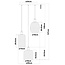Modern 3-bulb pendant light with amber glass - Lana