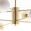 Designer sand gold ceiling lamp with opal white glass - 8-light Idaho