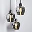 3-bulb pendant light with smoked glas - Kansas