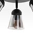 3-light modern ceiling spotlight Toledo - matt black and smoked grey