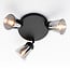 3-light modern ceiling spotlight Toledo - matt black and smoked grey