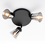 Modern matt black ceiling spotlight, 3-light - Toledo