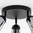 3-light modern ceiling spotlight Toledo - matt black and smoked grey
