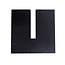 Square cover plate for 1-phase track lighting system - black