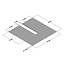 Square cover plate for 1-phase track lighting system - white