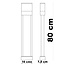Bollard light for outdoors with house number - Gianna