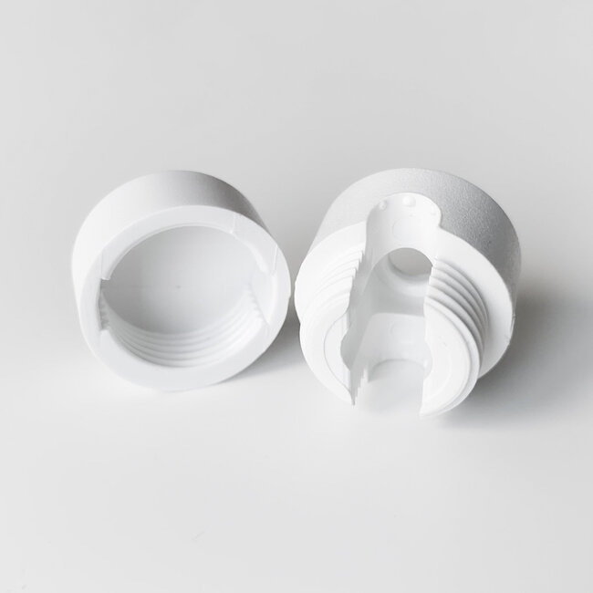 Suspension clip for 1-phase track lighting system - white