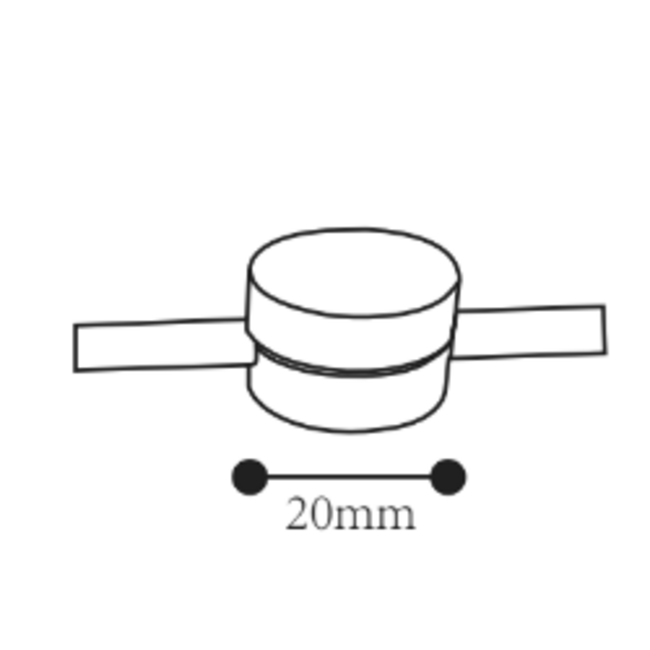 Suspension clip for 1-phase track lighting system - white