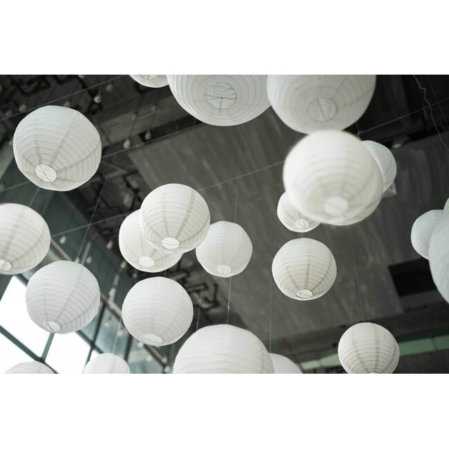 White paper lantern for indoor use