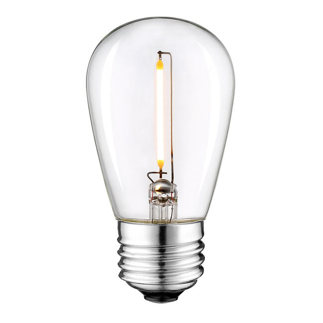 Dimmable 1 watt plastic filament bulb: pack of 15 or 25