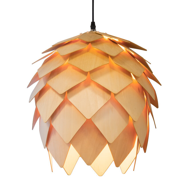 Modern pendant light, wood - Indore