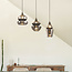3-bulb pendant light with smoked glass - Sofie