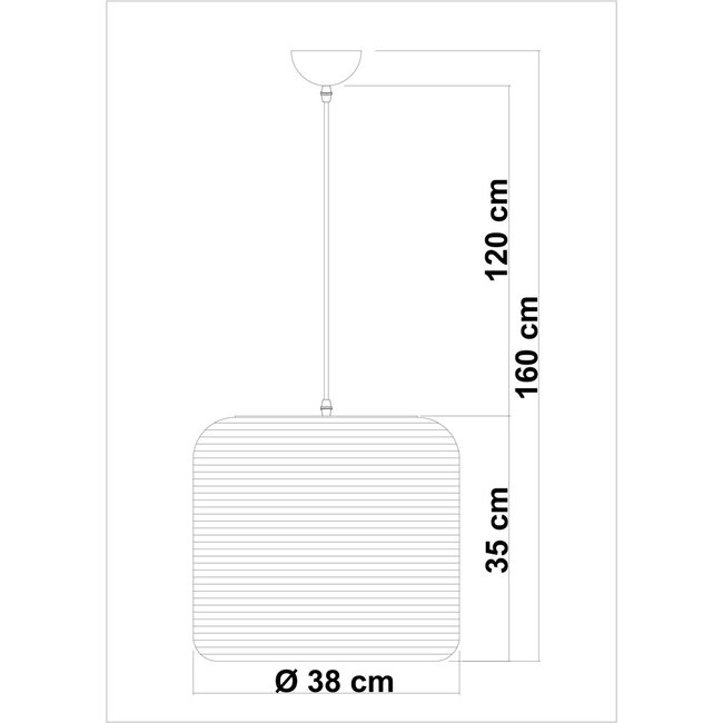 Cardboard pendant lamp - Emily