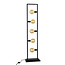 Black floor lamp, 5-bulb - Pom