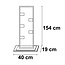 Black floor lamp, 5-bulb - Pom