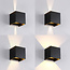 Black smart outdoor wall light with RGB - Daniel
