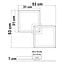 Ceiling lamp Mare with RGBW, remote control and memory function