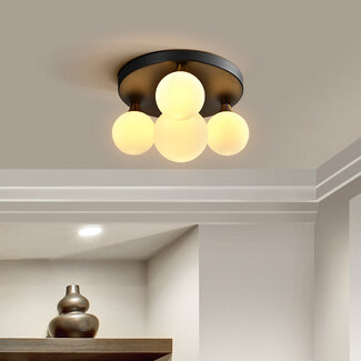 Ceiling light Taira with 4 frosted glass shades