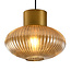 3-bulb pendant light with amber glass - Imara
