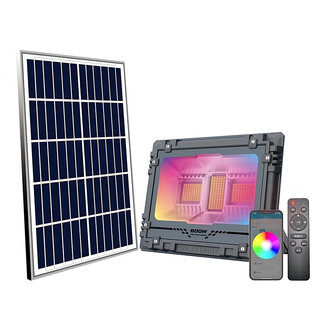 Smart outdoor solar wall light 800W, dimmable with music and RGB - Sonna
