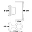 Solar outdoor wall light, dimmable - Seth