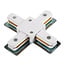 X-connector for 1-phase track, white