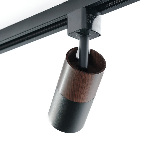 Track spotlight single circuit Linn - dark wood look