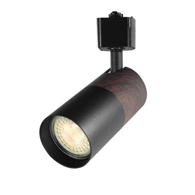 Track spotlight single circuit Linn - dark wood look