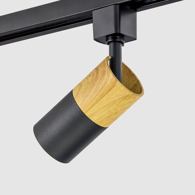 Track spotlight single circuit Linn - dark wood look