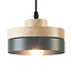 Wooden pendant light with metal shade - Evie