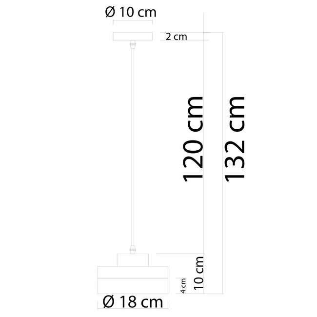 Wooden pendant light with metal shade - Evie