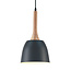 Black pendant light with wooden detail - Holly