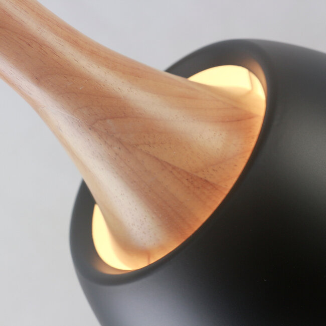 Pendant light Holly with wooden detail