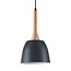 Black pendant light with wooden detail - Holly