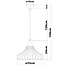 Iron pendant light Maya in a cage design - pink and gold